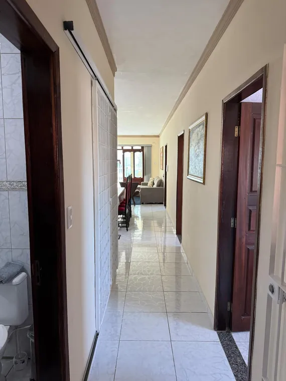 Corredor de acesso aos quartos da casa